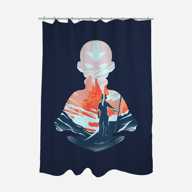 Air Journey-none polyester shower curtain-RamenBoy