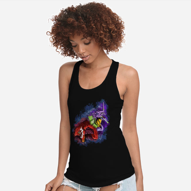 Battle Of Eva-womens racerback tank-nickzzarto