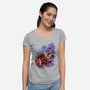 Battle Of Eva-womens v-neck tee-nickzzarto