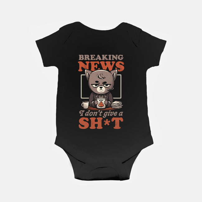 Breaking News Don't Care-baby basic onesie-eduely