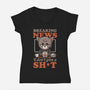 Breaking News Don't Care-womens v-neck tee-eduely