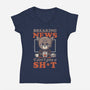 Breaking News Don't Care-womens v-neck tee-eduely