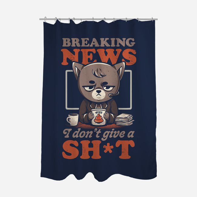 Breaking News Don't Care-none polyester shower curtain-eduely