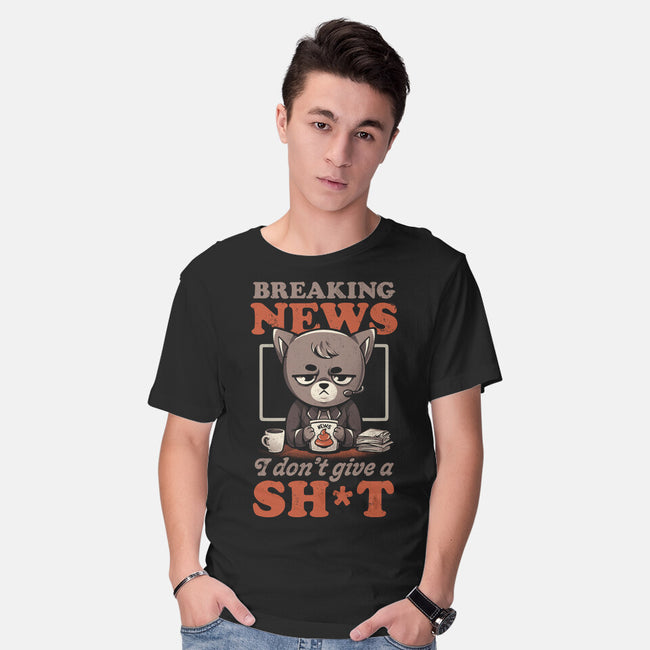 Breaking News Don't Care-mens basic tee-eduely