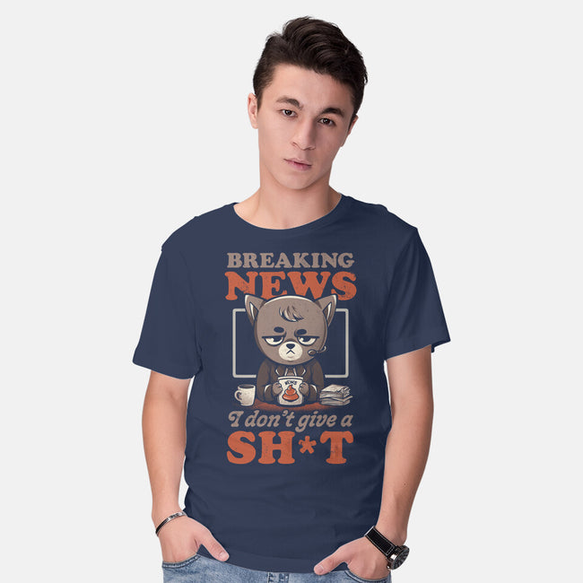 Breaking News Don't Care-mens basic tee-eduely