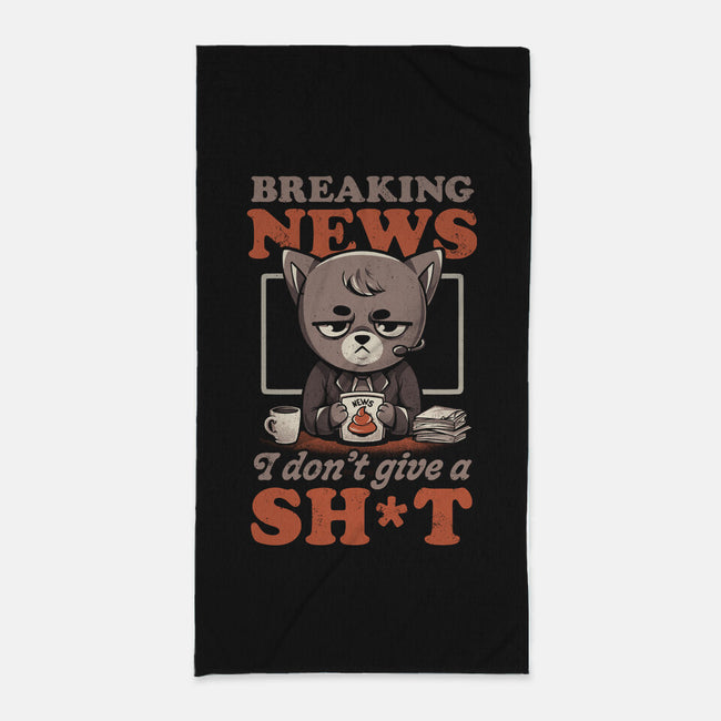 Breaking News Don't Care-none beach towel-eduely