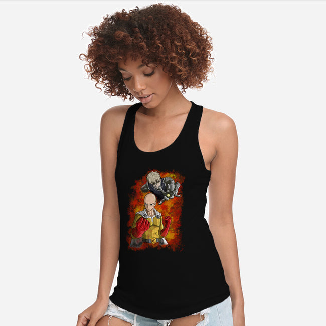 Brothers Of Justice-womens racerback tank-nickzzarto