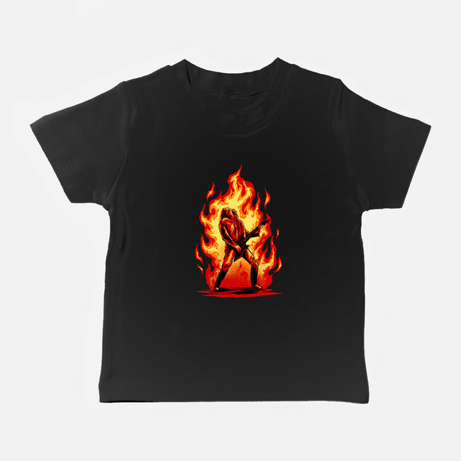 Burning Guitar-baby basic tee-spoilerinc