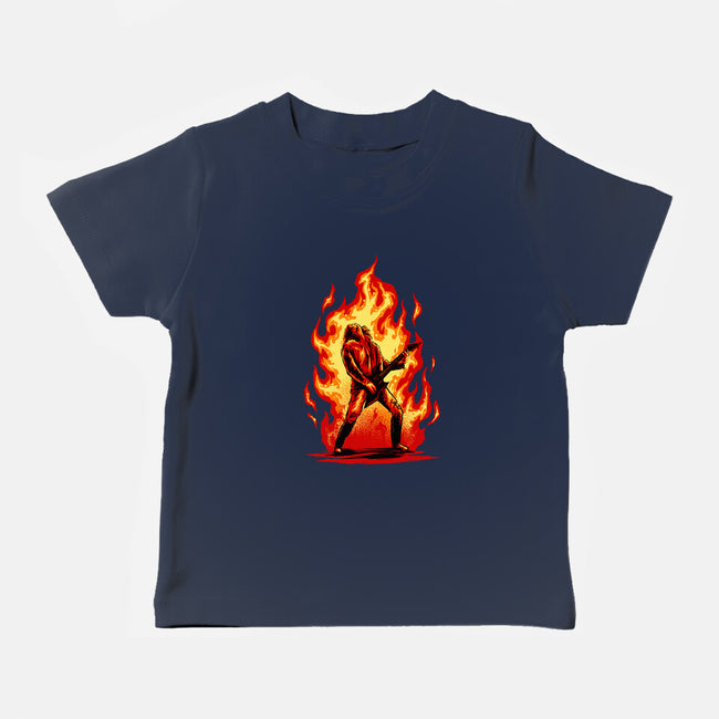 Burning Guitar-baby basic tee-spoilerinc