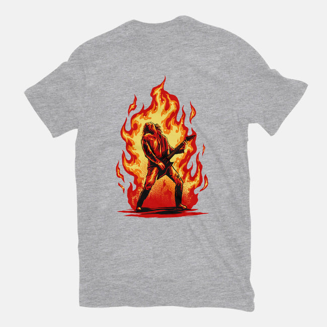 Burning Guitar-womens fitted tee-spoilerinc