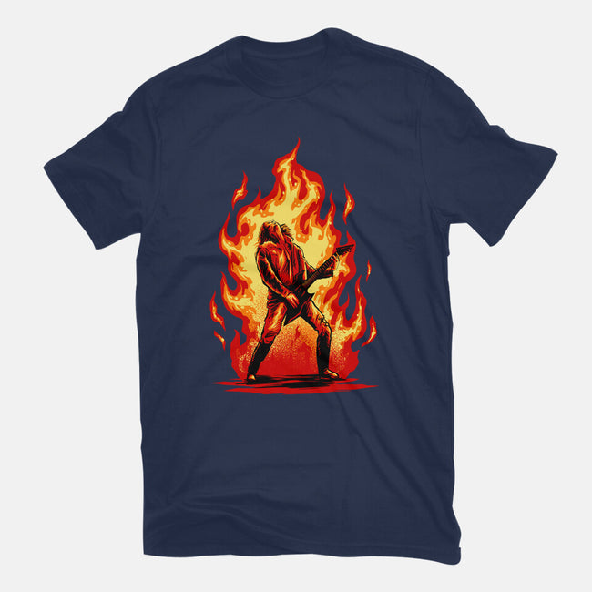 Burning Guitar-womens basic tee-spoilerinc