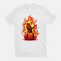 Burning Guitar-womens basic tee-spoilerinc