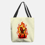 Burning Guitar-none basic tote bag-spoilerinc