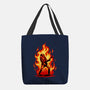 Burning Guitar-none basic tote bag-spoilerinc