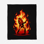 Burning Guitar-none fleece blanket-spoilerinc