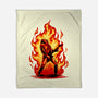 Burning Guitar-none fleece blanket-spoilerinc