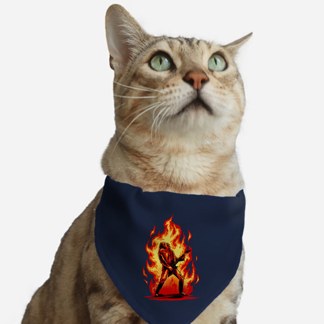 Burning Guitar-cat adjustable pet collar-spoilerinc