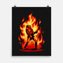 Burning Guitar-none matte poster-spoilerinc