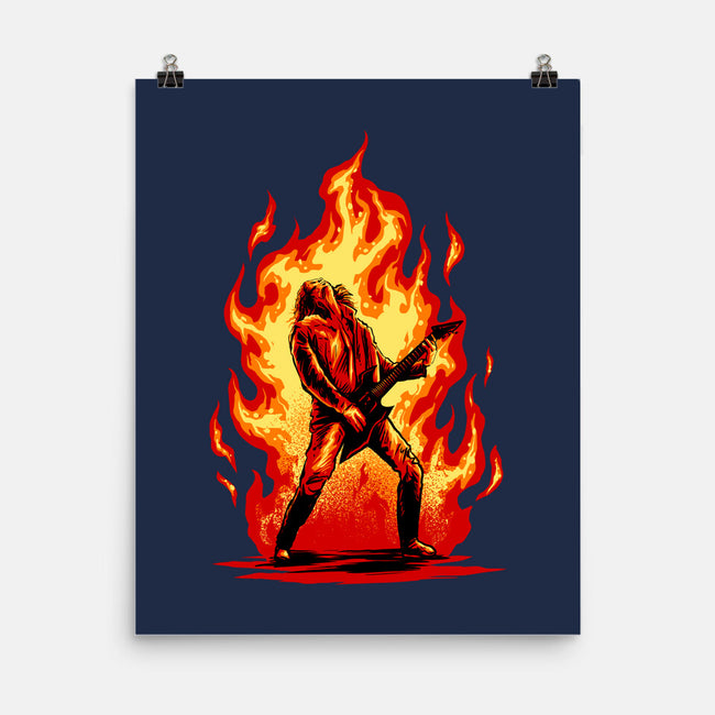 Burning Guitar-none matte poster-spoilerinc