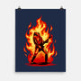 Burning Guitar-none matte poster-spoilerinc