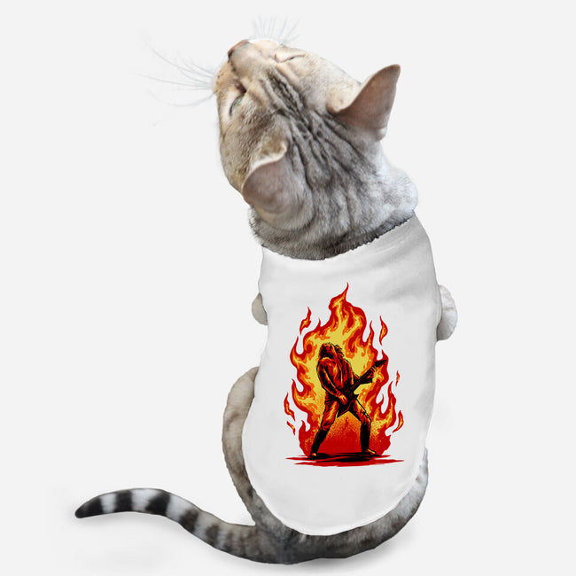 Burning Guitar-cat basic pet tank-spoilerinc