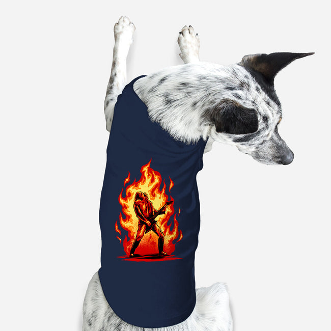 Burning Guitar-dog basic pet tank-spoilerinc