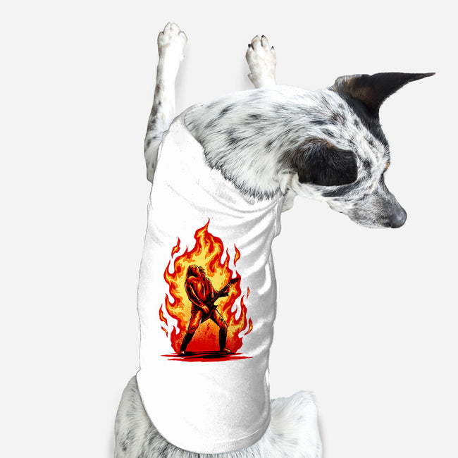 Burning Guitar-dog basic pet tank-spoilerinc