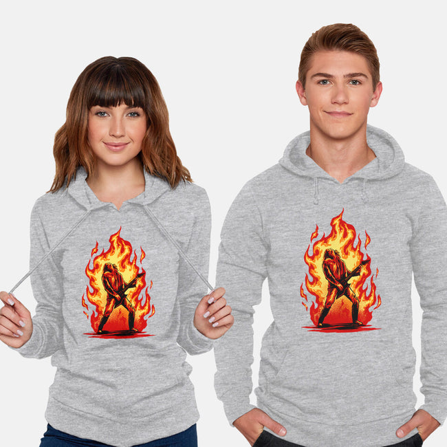 Burning Guitar-unisex pullover sweatshirt-spoilerinc