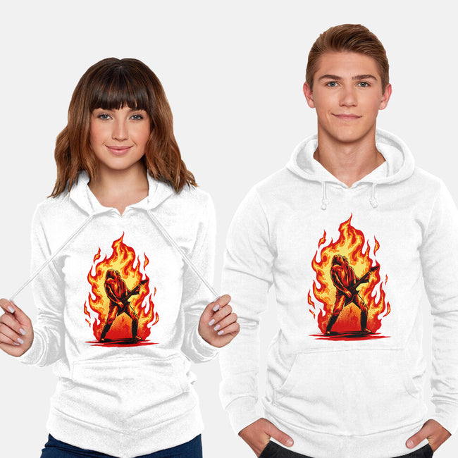Burning Guitar-unisex pullover sweatshirt-spoilerinc
