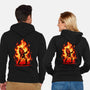 Burning Guitar-unisex zip-up sweatshirt-spoilerinc