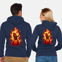 Burning Guitar-unisex zip-up sweatshirt-spoilerinc