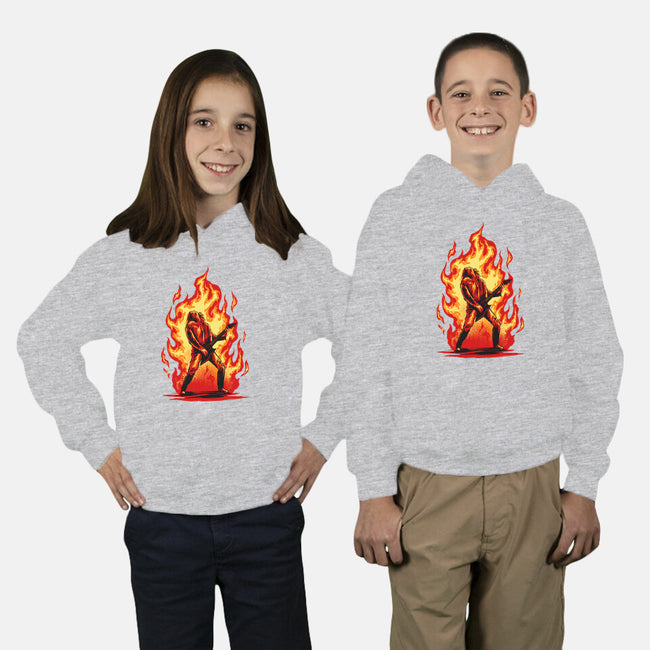 Burning Guitar-youth pullover sweatshirt-spoilerinc