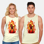 Burning Guitar-unisex basic tank-spoilerinc