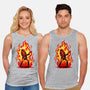 Burning Guitar-unisex basic tank-spoilerinc
