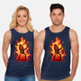 Burning Guitar-unisex basic tank-spoilerinc
