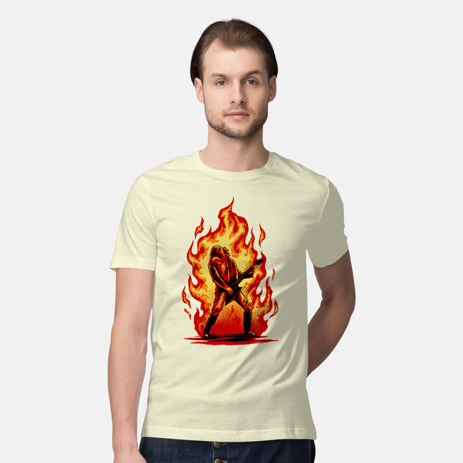 Burning Guitar-mens premium tee-spoilerinc