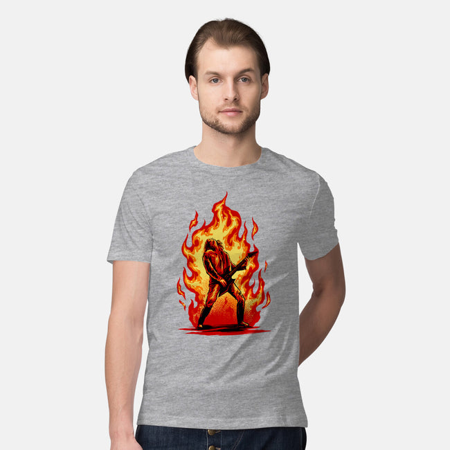 Burning Guitar-mens premium tee-spoilerinc