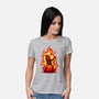 Burning Guitar-womens basic tee-spoilerinc