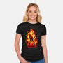 Burning Guitar-womens fitted tee-spoilerinc