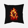 Burning Guitar-none removable cover w insert throw pillow-spoilerinc