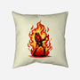 Burning Guitar-none removable cover w insert throw pillow-spoilerinc