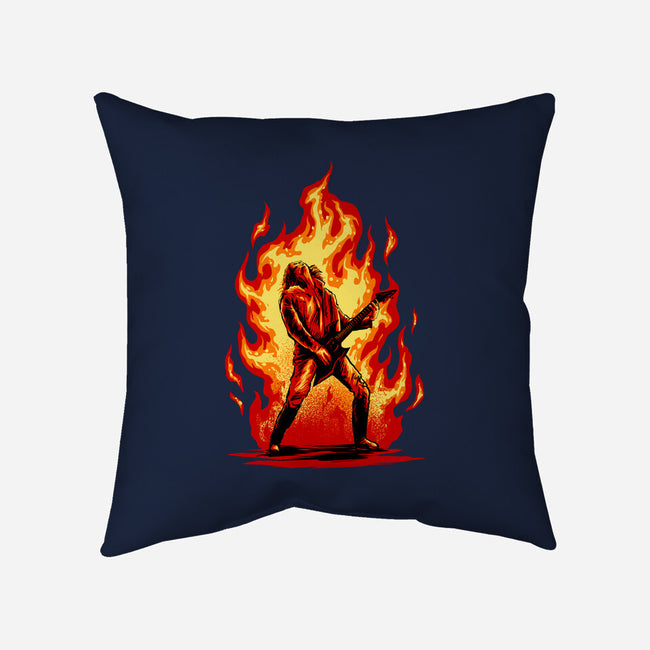 Burning Guitar-none removable cover w insert throw pillow-spoilerinc