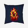 Burning Guitar-none removable cover w insert throw pillow-spoilerinc