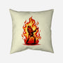 Burning Guitar-none removable cover throw pillow-spoilerinc
