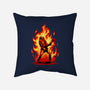Burning Guitar-none removable cover throw pillow-spoilerinc
