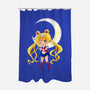 Chibi Moon-none polyester shower curtain-dinshoran
