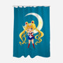 Chibi Moon-none polyester shower curtain-dinshoran