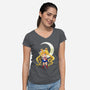 Chibi Moon-womens v-neck tee-dinshoran