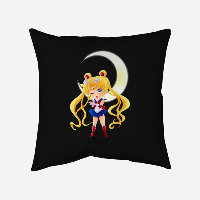 Chibi Moon-none removable cover w insert throw pillow-dinshoran