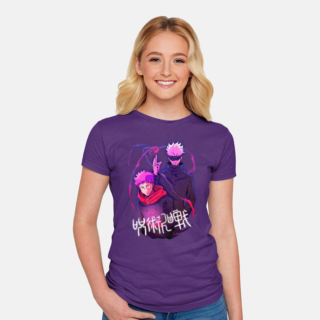 Curse Spirits-womens fitted tee-Conjura Geek